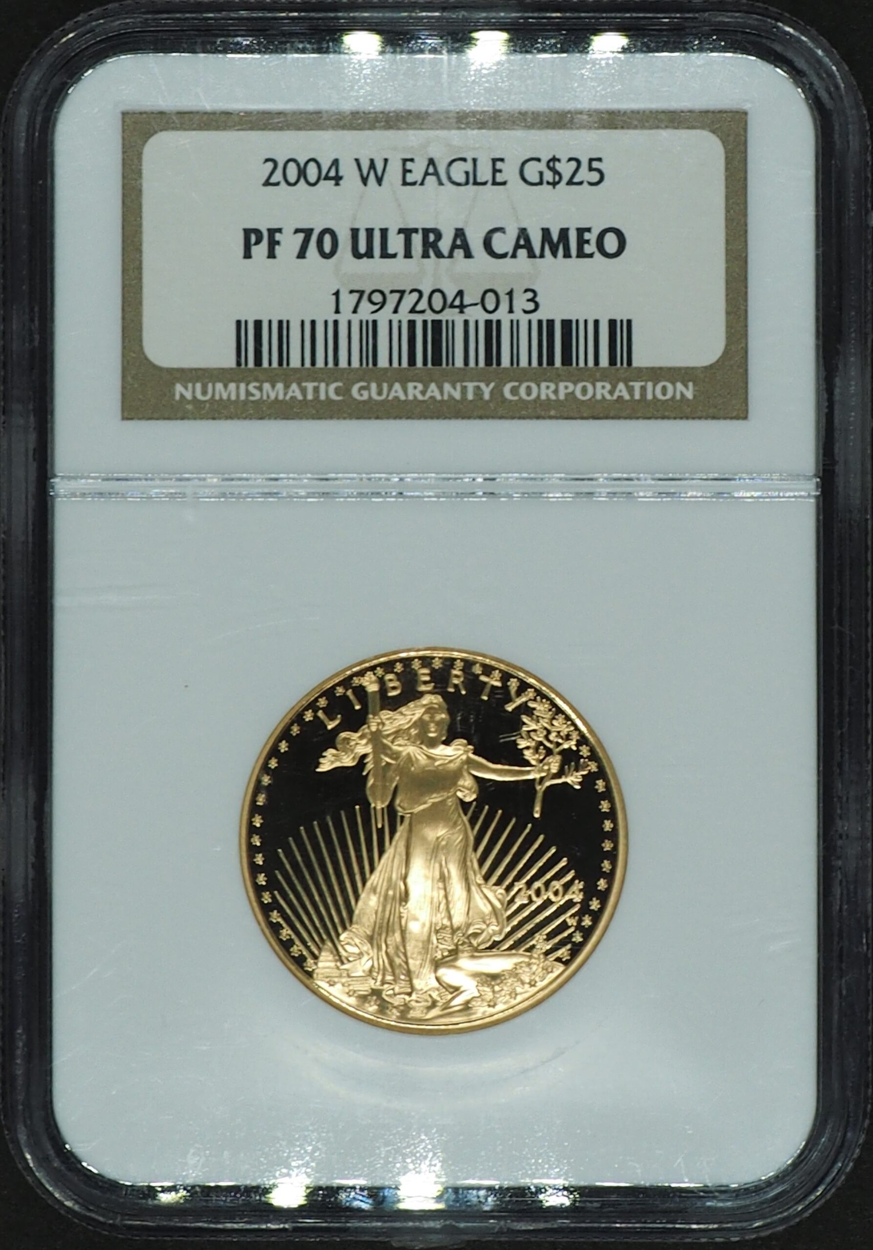 2004-W 1/2 oz Proof American Gold Eagle PF-70 URTRA CAMEO NGC